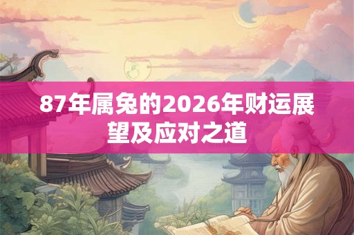 87年属兔的2026年财运展望及应对之道 87年属兔的2026年财运展望及应对之道