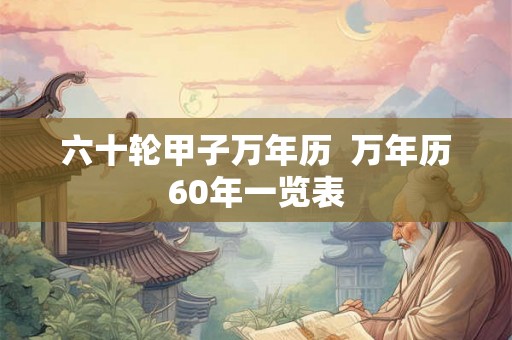 六十轮甲子万年历  万年历60年一览表