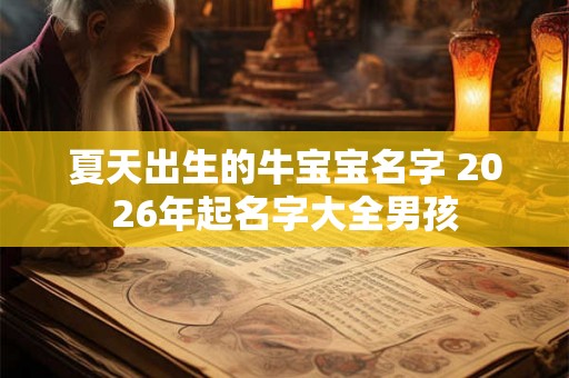 夏天出生的牛宝宝名字 2026年起名字大全男孩