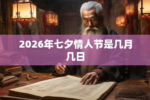 2026年七夕情人节是几月几日 2026年七夕情人节是几月几日