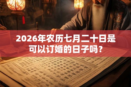 2026年农历七月二十日是可以订婚的日子吗？