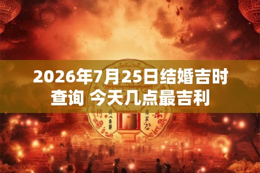 2026年7月25日结婚吉时查询 今天几点最吉利