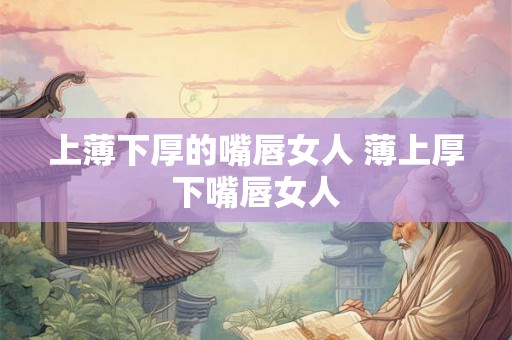 上薄下厚的嘴唇女人 薄上厚下嘴唇女人