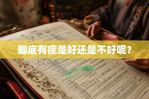 脚底有痣是好还是不好呢？