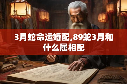 3月蛇命运婚配,89蛇3月和什么属相配