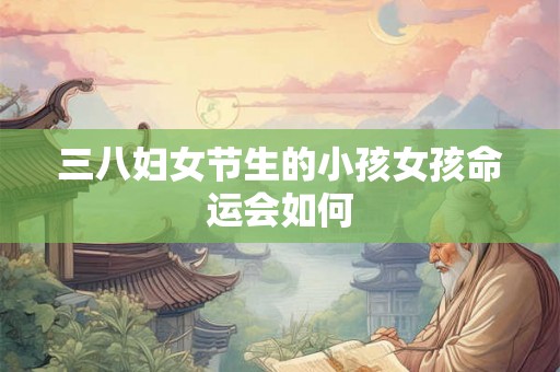 三八妇女节生的小孩女孩命运会如何