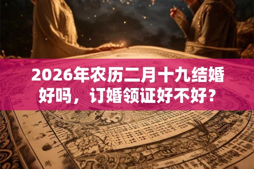 2026年农历二月十九结婚好吗，订婚领证好不好？