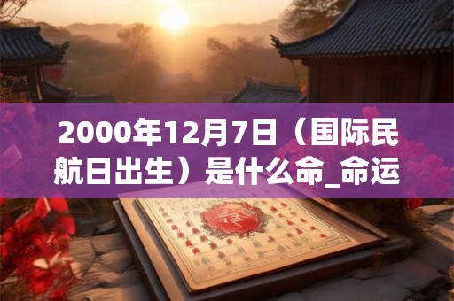 2000年12月7日（国际民航日出生）是什么命_命运如何