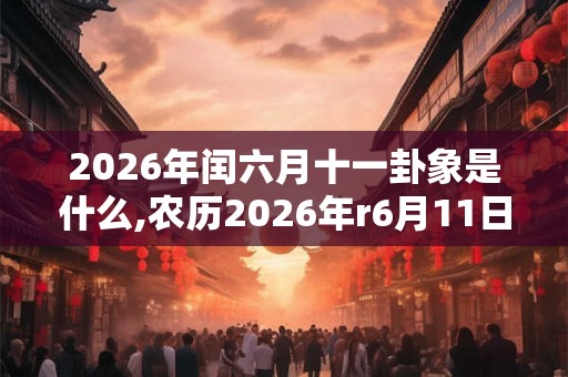 2026年闰六月十一卦象是什么,农历2026年r6月11日卦象