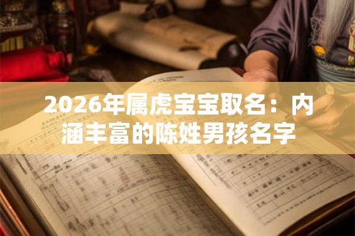 2026年属虎宝宝取名：内涵丰富的陈姓男孩名字