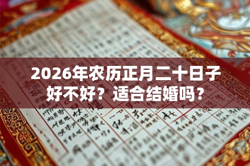2026年农历正月二十日子好不好？适合结婚吗？