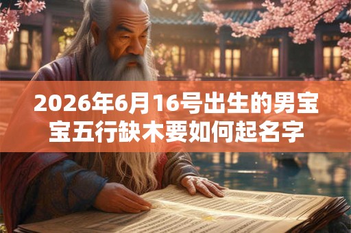2026年6月16号出生的男宝宝五行缺木要如何起名字 2026年6月16号出生的男宝宝五行缺木要如何起名字