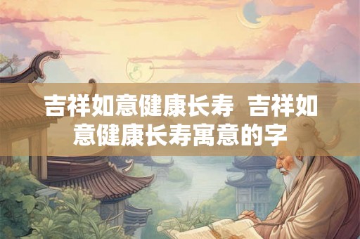 吉祥如意健康长寿  吉祥如意健康长寿寓意的字