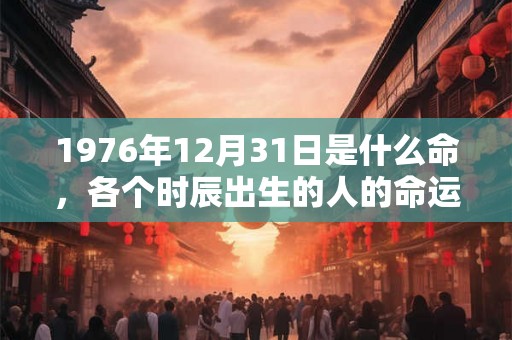 1976年12月31日是什么命,各个时辰出生的人的命运 1976年12月31日是什么命,各个时辰出生的人的命运