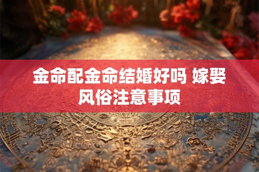 金命配金命结婚好吗 嫁娶风俗注意事项 金命配金命结婚好吗 嫁娶风俗注意事项