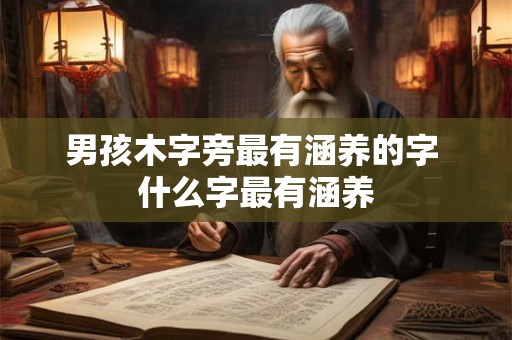 男孩木字旁最有涵养的字 什么字最有涵养
