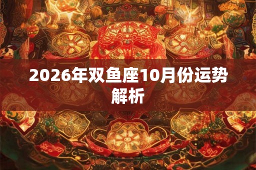 2026年双鱼座10月份运势解析