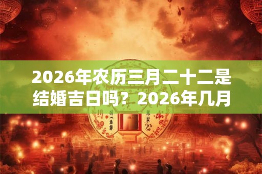2026年农历三月二十二是结婚吉日吗？2026年几月结婚吉利？