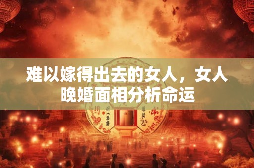难以嫁得出去的女人，女人晚婚面相分析命运