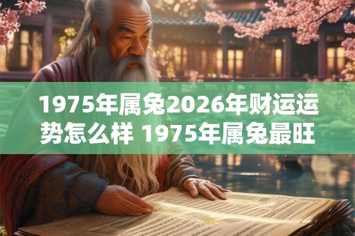 1975年属兔2026年财运运势怎么样 1975年属兔最旺财4个数字
