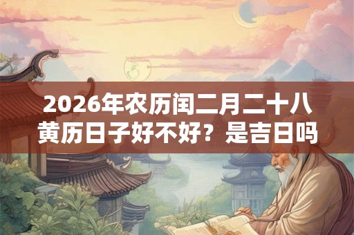 2026年农历闰二月二十八黄历日子好不好?是吉日吗? 2026年农历闰二月二十八黄历日子好不好?是吉日吗?