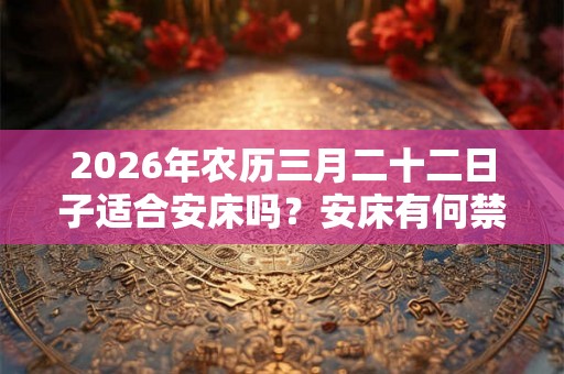 2026年农历三月二十二日子适合安床吗？安床有何禁忌？