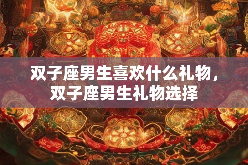 双子座男生喜欢什么礼物，双子座男生礼物选择