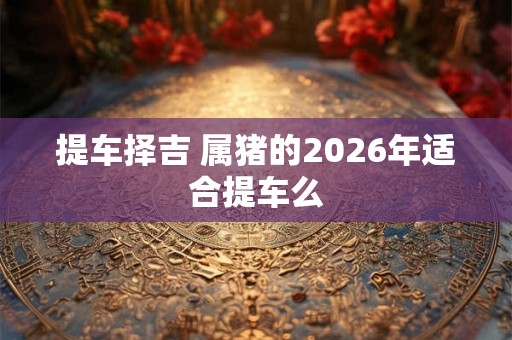 提车择吉 属猪的2026年适合提车么