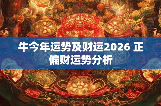 牛今年运势及财运2026 正偏财运势分析