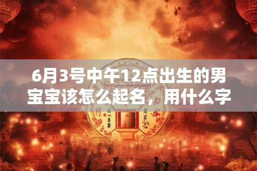 6月3号中午12点出生的男宝宝该怎么起名，用什么字好