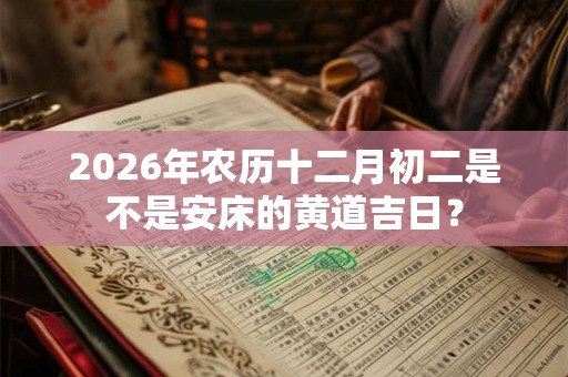2026年农历十二月初二是不是安床的黄道吉日？