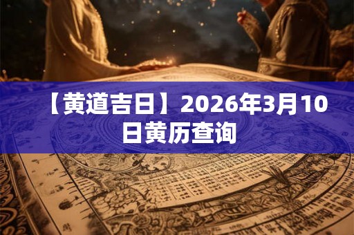 【黄道吉日】2026年3月10日黄历查询