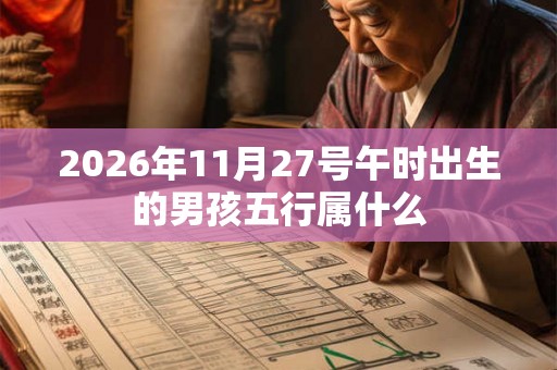 2026年11月27号午时出生的男孩五行属什么