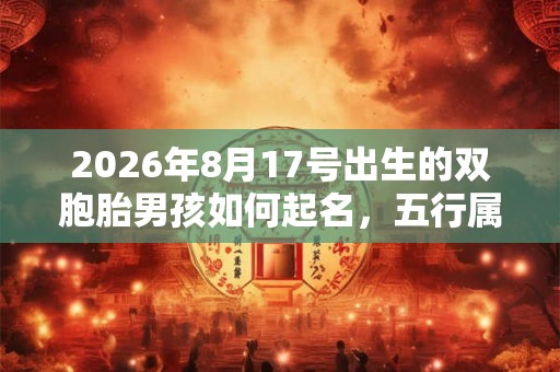 2026年8月17号出生的双胞胎男孩如何起名,五行属什么 2026年8月17号出生的双胞胎男孩如何起名,五行属什么