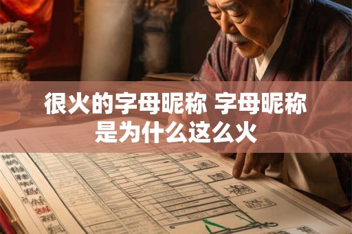 很火的字母昵称 字母昵称是为什么这么火 很火的字母昵称 字母昵称是为什么这么火