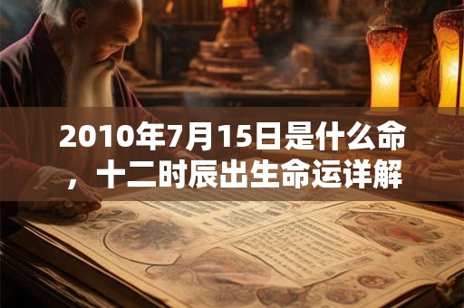 2010年7月15日是什么命,十二时辰出生命运详解 2010年7月15日是什么命,十二时辰出生命运详解