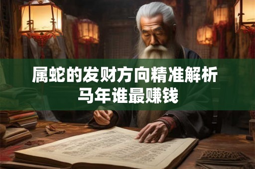 属蛇的发财方向精准解析 马年谁最赚钱 属蛇的发财方向精准解析 马年谁最赚钱