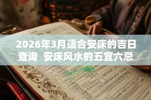 2026年3月适合安床的吉日查询  安床风水的五宜六忌