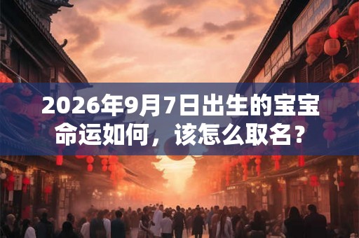 2026年9月7日出生的宝宝命运如何,该怎么取名? 2026年9月7日出生的宝宝命运如何,该怎么取名?