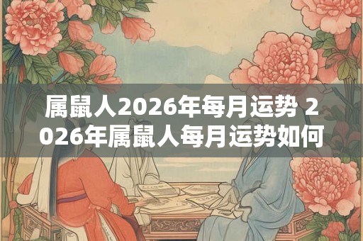 属鼠人2026年每月运势 2026年属鼠人每月运势如何