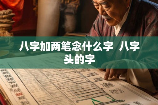 八字加两笔念什么字  八字头的字