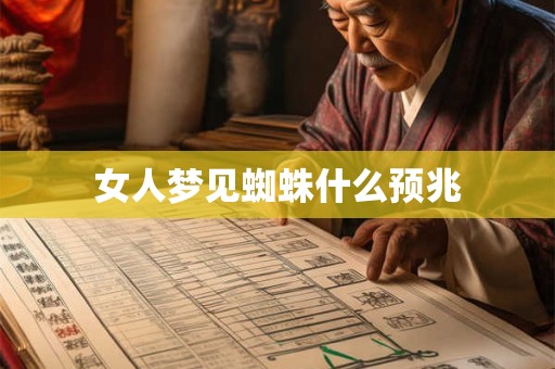 女人梦见蜘蛛什么预兆