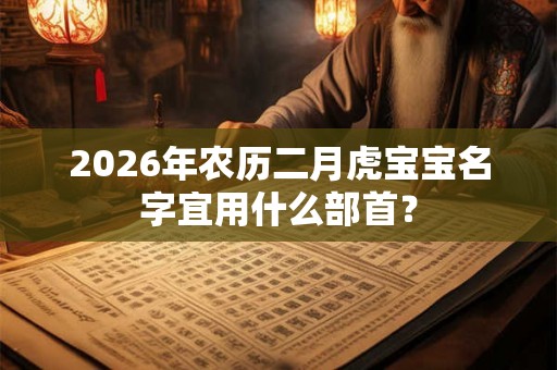 2026年农历二月虎宝宝名字宜用什么部首？