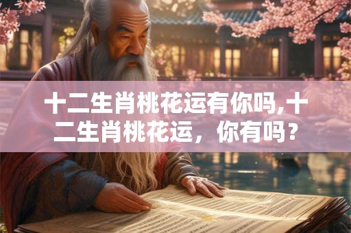 十二生肖桃花运有你吗,十二生肖桃花运，你有吗？