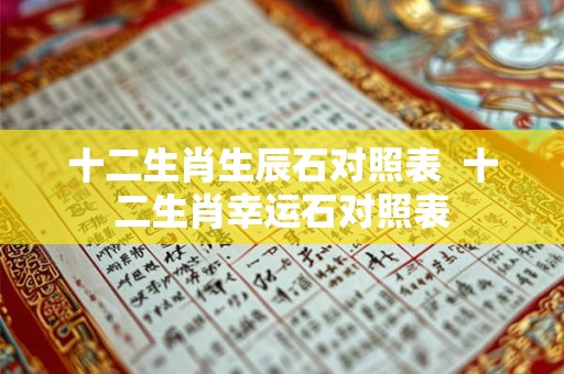 十二生肖生辰石对照表  十二生肖幸运石对照表