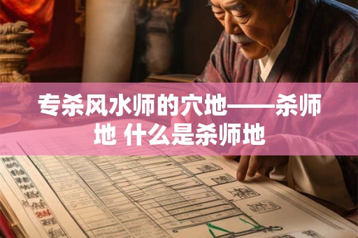 专杀风水师的穴地——杀师地 什么是杀师地