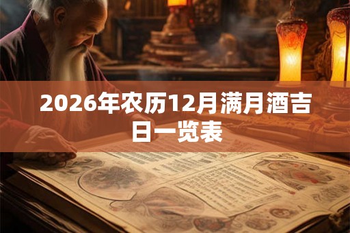 2026年农历12月满月酒吉日一览表