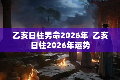 乙亥日柱男命2026年  乙亥日柱2026年运势