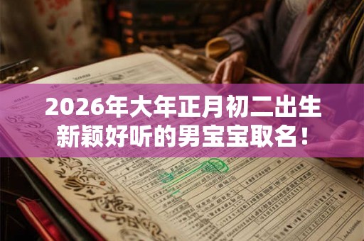 2026年大年正月初二出生新颖好听的男宝宝取名！