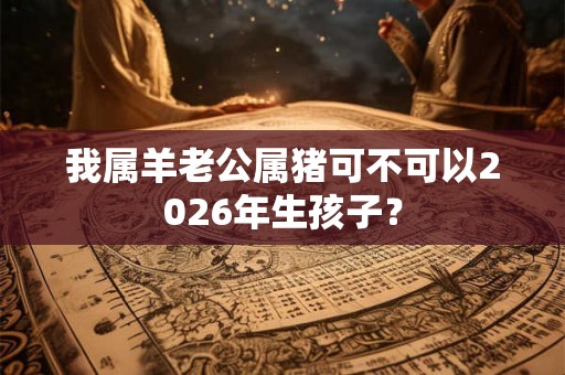 我属羊老公属猪可不可以2026年生孩子？